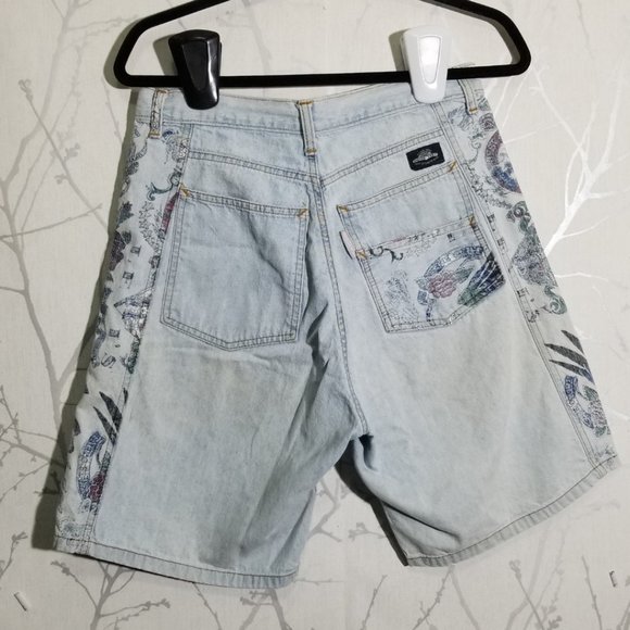 Levi's Silvertab VTG Light Wash Painted High Rise Baggy Shorts - Picture 5 of 8
